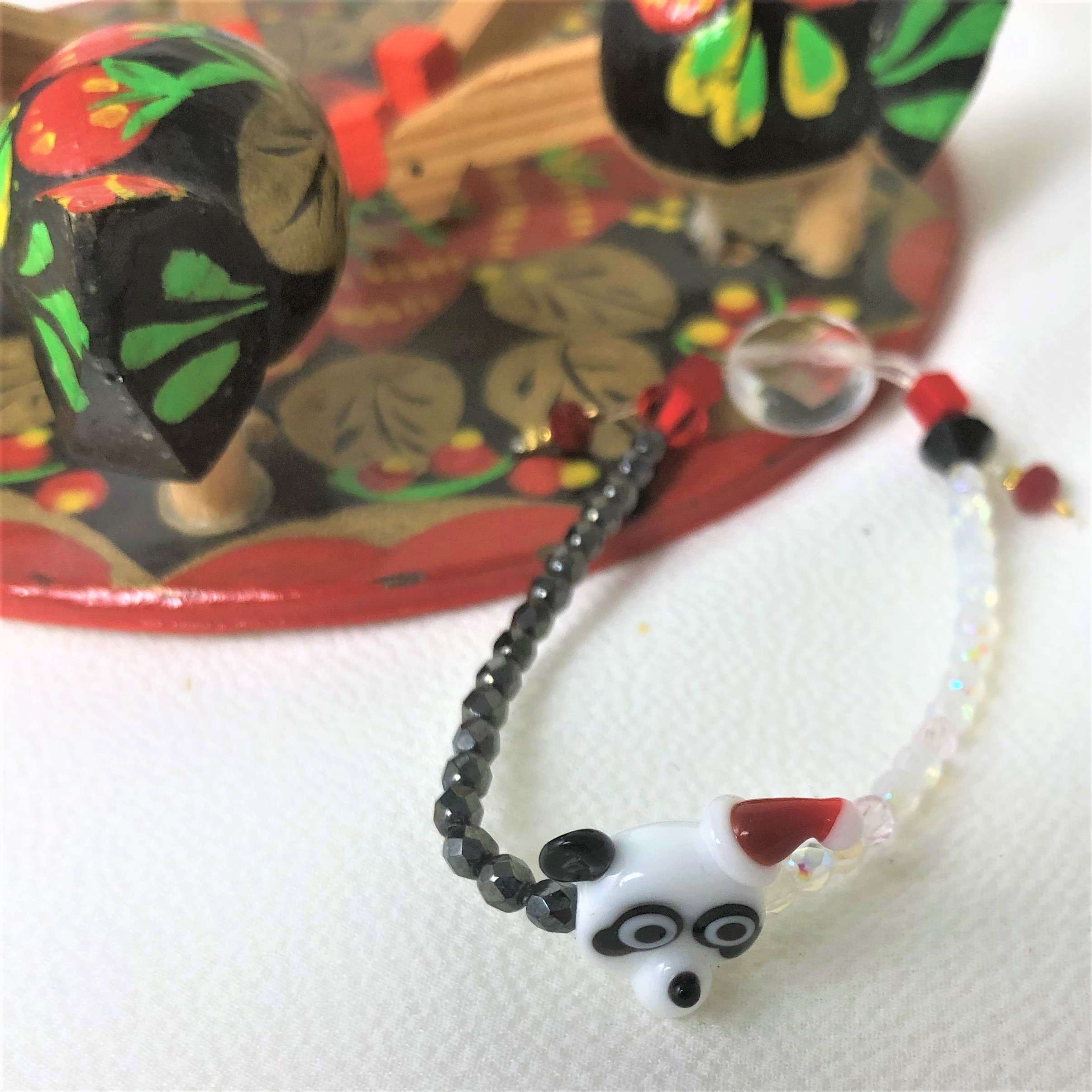 Collier Panda roux  Bijou original pour enfant